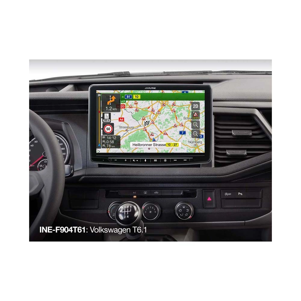 Alpine INE-F904T6.1 9 inch navigatie voor VW Transporter T6.1